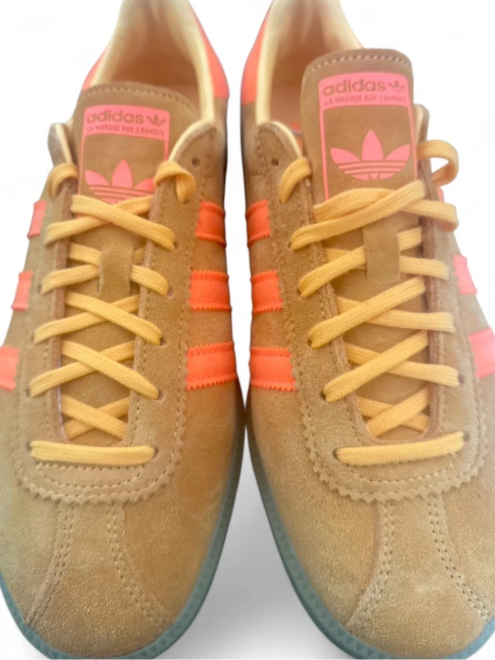 adidas BRMD Orange Suede Low-Top Sneakers with Gum Sole Size US 9.5 Men’s
